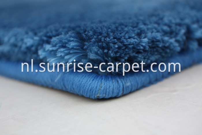 Velvet Polyester Shaggy Rug carpet Blue Color